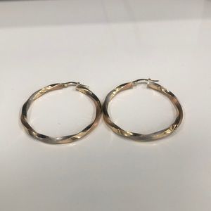 18 Karat Gold Tri-tone earrings